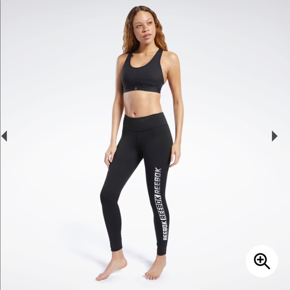 🤍 NWT Reebok Black Sports Bra Size S 🤍 - Picture 3 of 8